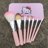 Hello Kitty 7Pcs Makeup Brush Set With Metal Box