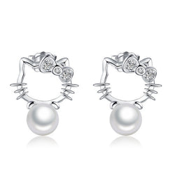 8MM Silver plated earrings