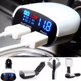 Dual USB Car Charger Adapter with LED Display Car Battery Charger For iPhone Samsung Tablet